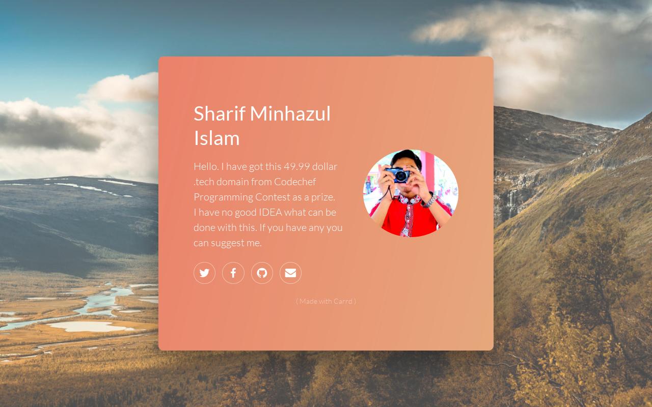 Carrd profile picture for @sharif